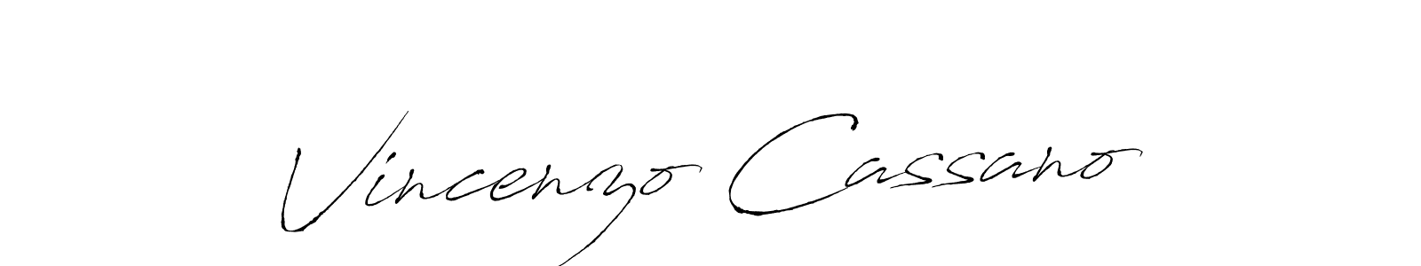 Design your own signature with our free online signature maker. With this signature software, you can create a handwritten (Antro_Vectra) signature for name Vincenzo Cassano. Vincenzo Cassano signature style 6 images and pictures png