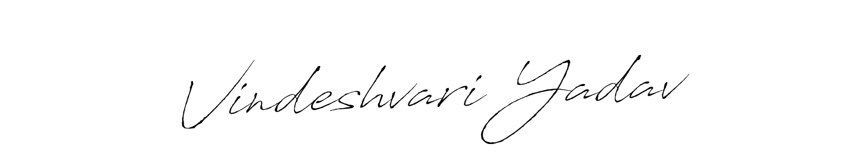 How to make Vindeshvari Yadav name signature. Use Antro_Vectra style for creating short signs online. This is the latest handwritten sign. Vindeshvari Yadav signature style 6 images and pictures png
