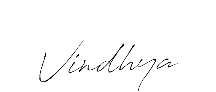 Design your own signature with our free online signature maker. With this signature software, you can create a handwritten (Antro_Vectra) signature for name Vindhya. Vindhya signature style 6 images and pictures png