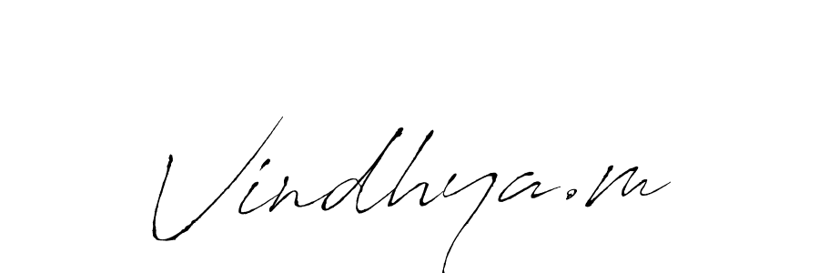 Vindhya.m stylish signature style. Best Handwritten Sign (Antro_Vectra) for my name. Handwritten Signature Collection Ideas for my name Vindhya.m. Vindhya.m signature style 6 images and pictures png