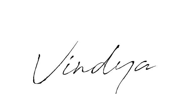 Design your own signature with our free online signature maker. With this signature software, you can create a handwritten (Antro_Vectra) signature for name Vindya. Vindya signature style 6 images and pictures png