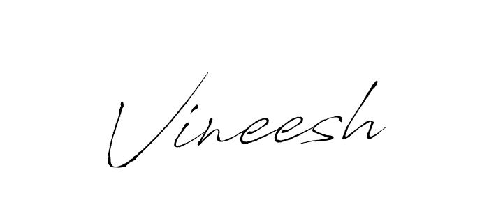 Vineesh stylish signature style. Best Handwritten Sign (Antro_Vectra) for my name. Handwritten Signature Collection Ideas for my name Vineesh. Vineesh signature style 6 images and pictures png