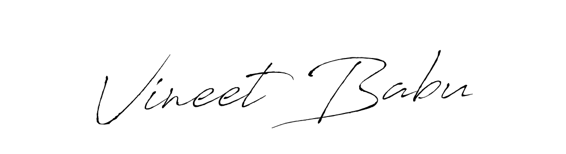 How to make Vineet Babu name signature. Use Antro_Vectra style for creating short signs online. This is the latest handwritten sign. Vineet Babu signature style 6 images and pictures png