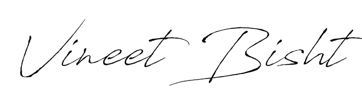 How to make Vineet Bisht name signature. Use Antro_Vectra style for creating short signs online. This is the latest handwritten sign. Vineet Bisht signature style 6 images and pictures png