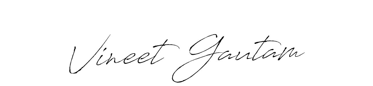 Vineet Gautam stylish signature style. Best Handwritten Sign (Antro_Vectra) for my name. Handwritten Signature Collection Ideas for my name Vineet Gautam. Vineet Gautam signature style 6 images and pictures png