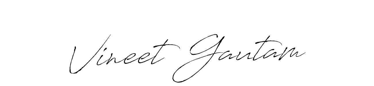 Make a beautiful signature design for name Vineet Gautam. With this signature (Antro_Vectra) style, you can create a handwritten signature for free. Vineet Gautam signature style 6 images and pictures png