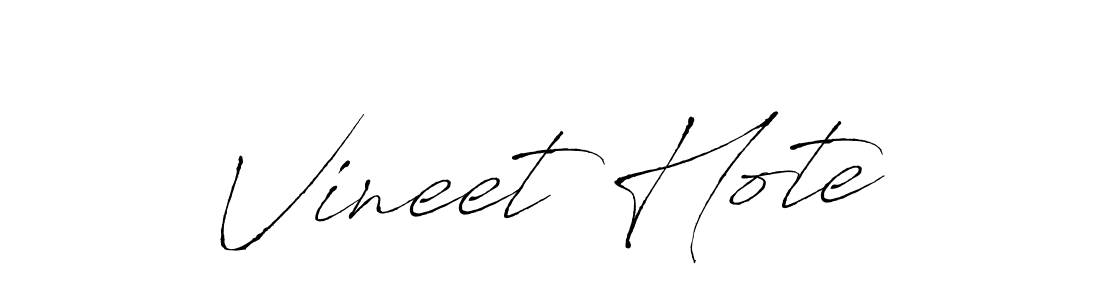 Make a beautiful signature design for name Vineet Hote. With this signature (Antro_Vectra) style, you can create a handwritten signature for free. Vineet Hote signature style 6 images and pictures png