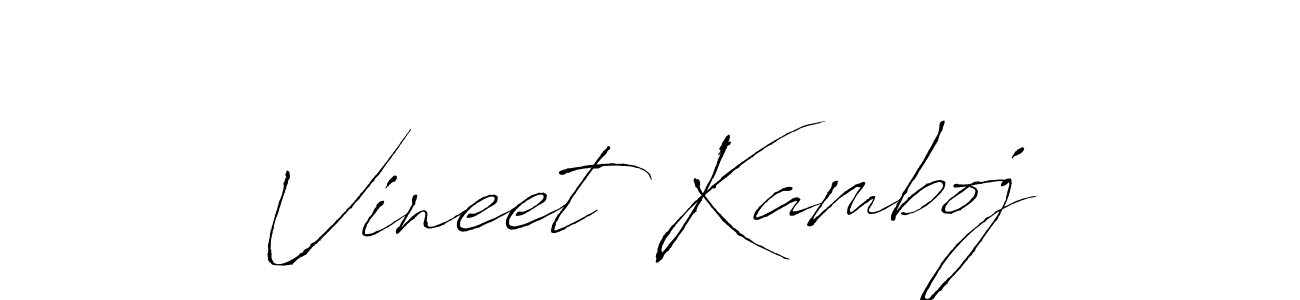 How to make Vineet Kamboj signature? Antro_Vectra is a professional autograph style. Create handwritten signature for Vineet Kamboj name. Vineet Kamboj signature style 6 images and pictures png