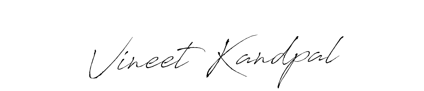 How to make Vineet Kandpal signature? Antro_Vectra is a professional autograph style. Create handwritten signature for Vineet Kandpal name. Vineet Kandpal signature style 6 images and pictures png
