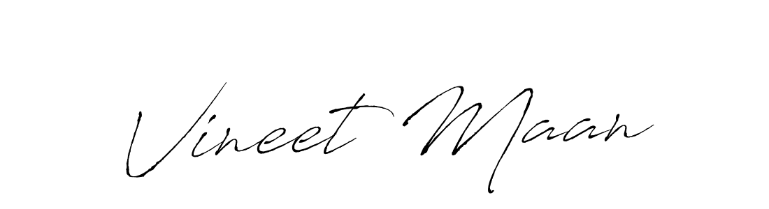 Design your own signature with our free online signature maker. With this signature software, you can create a handwritten (Antro_Vectra) signature for name Vineet Maan. Vineet Maan signature style 6 images and pictures png
