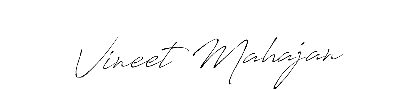 Design your own signature with our free online signature maker. With this signature software, you can create a handwritten (Antro_Vectra) signature for name Vineet Mahajan. Vineet Mahajan signature style 6 images and pictures png