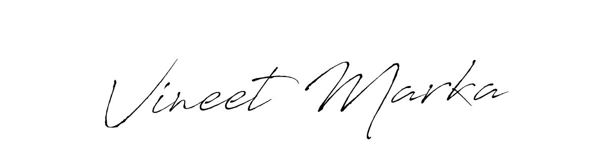 How to make Vineet Marka name signature. Use Antro_Vectra style for creating short signs online. This is the latest handwritten sign. Vineet Marka signature style 6 images and pictures png