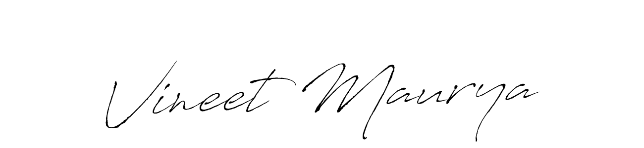 Vineet Maurya stylish signature style. Best Handwritten Sign (Antro_Vectra) for my name. Handwritten Signature Collection Ideas for my name Vineet Maurya. Vineet Maurya signature style 6 images and pictures png