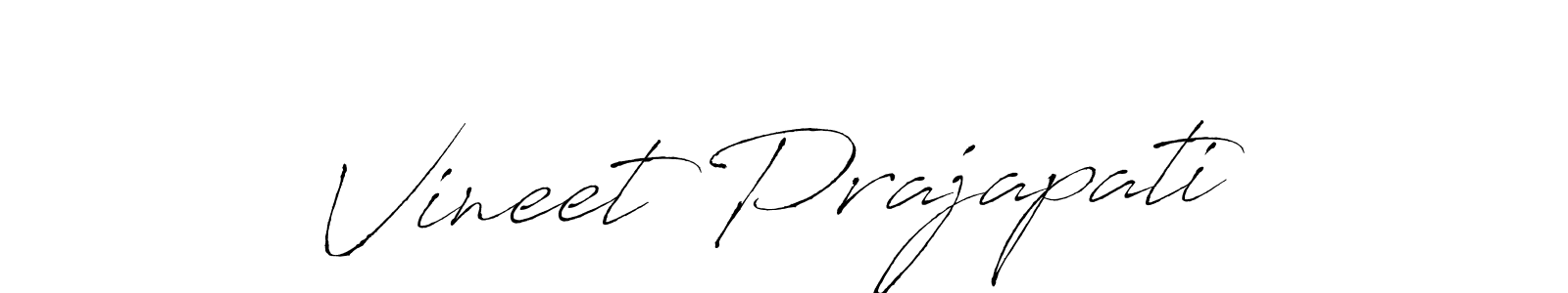 How to make Vineet Prajapati signature? Antro_Vectra is a professional autograph style. Create handwritten signature for Vineet Prajapati name. Vineet Prajapati signature style 6 images and pictures png