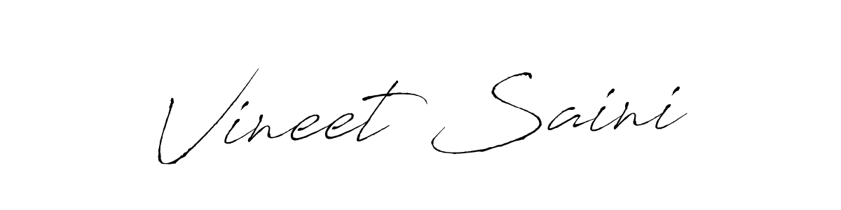 Vineet Saini stylish signature style. Best Handwritten Sign (Antro_Vectra) for my name. Handwritten Signature Collection Ideas for my name Vineet Saini. Vineet Saini signature style 6 images and pictures png