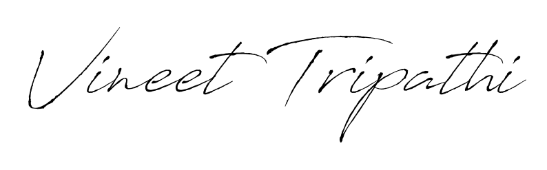 The Antro_Vectra font gives name Vineet Tripathi a signature that looks effortless yet distinguished. Download high-res PNG instantly. Vineet Tripathi signature style 6 images and pictures png