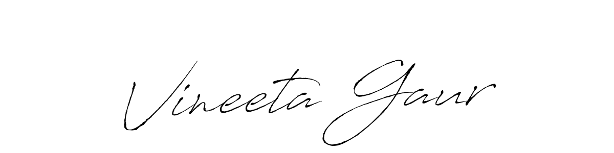 Design your own signature with our free online signature maker. With this signature software, you can create a handwritten (Antro_Vectra) signature for name Vineeta Gaur. Vineeta Gaur signature style 6 images and pictures png