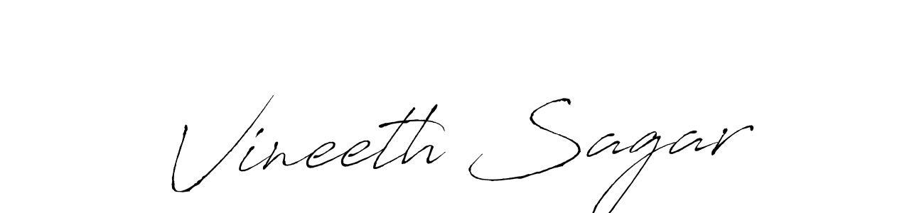 How to make Vineeth Sagar signature? Antro_Vectra is a professional autograph style. Create handwritten signature for Vineeth Sagar name. Vineeth Sagar signature style 6 images and pictures png