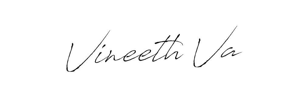 Create a beautiful signature design for name Vineeth Va. With this signature (Antro_Vectra) fonts, you can make a handwritten signature for free. Vineeth Va signature style 6 images and pictures png