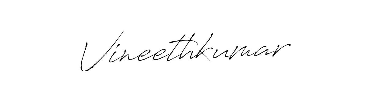 Create a beautiful signature design for name Vineethkumar. With this signature (Antro_Vectra) fonts, you can make a handwritten signature for free. Vineethkumar signature style 6 images and pictures png