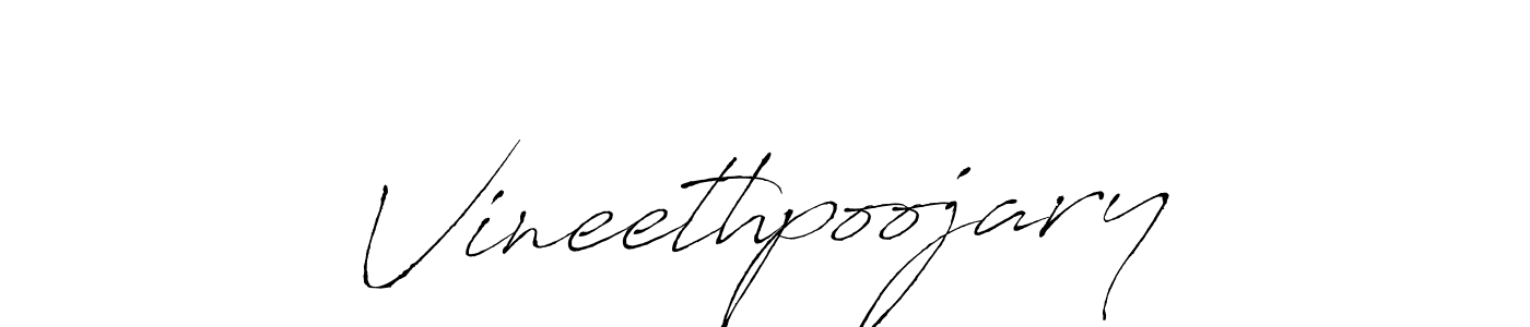 Also we have Vineethpoojary name is the best signature style. Create professional handwritten signature collection using Antro_Vectra autograph style. Vineethpoojary signature style 6 images and pictures png