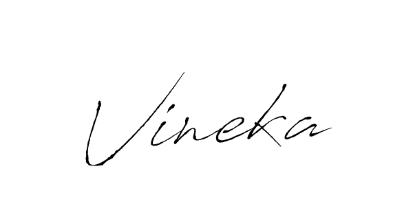 How to make Vineka name signature. Use Antro_Vectra style for creating short signs online. This is the latest handwritten sign. Vineka signature style 6 images and pictures png