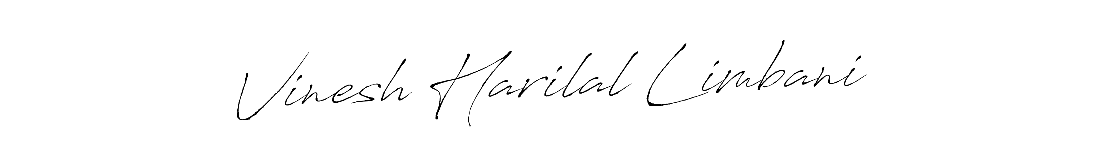 Vinesh Harilal Limbani stylish signature style. Best Handwritten Sign (Antro_Vectra) for my name. Handwritten Signature Collection Ideas for my name Vinesh Harilal Limbani. Vinesh Harilal Limbani signature style 6 images and pictures png
