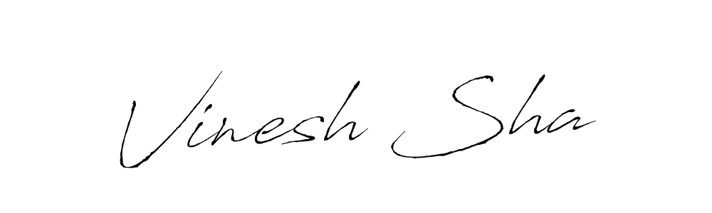 Also we have Vinesh Sha name is the best signature style. Create professional handwritten signature collection using Antro_Vectra autograph style. Vinesh Sha signature style 6 images and pictures png