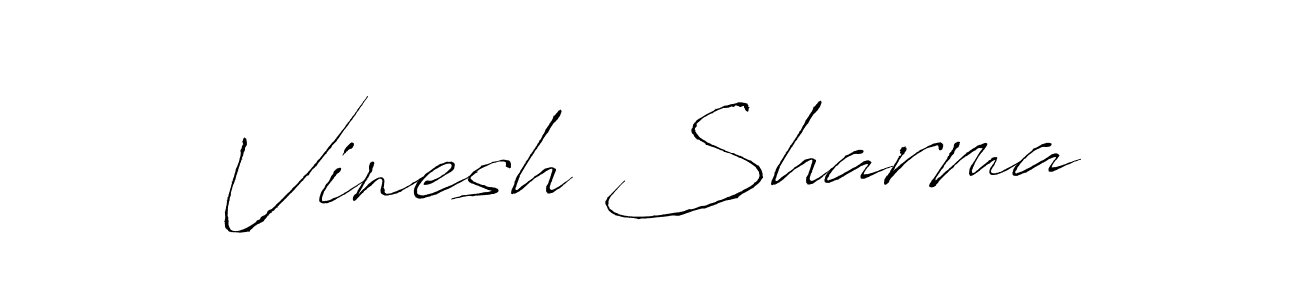 The best way (Antro_Vectra) to make a short signature is to pick only two or three words in your name. The name Vinesh Sharma include a total of six letters. For converting this name. Vinesh Sharma signature style 6 images and pictures png