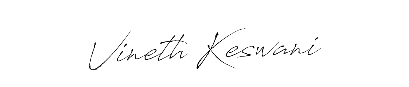 Create a beautiful signature design for name Vineth Keswani. With this signature (Antro_Vectra) fonts, you can make a handwritten signature for free. Vineth Keswani signature style 6 images and pictures png