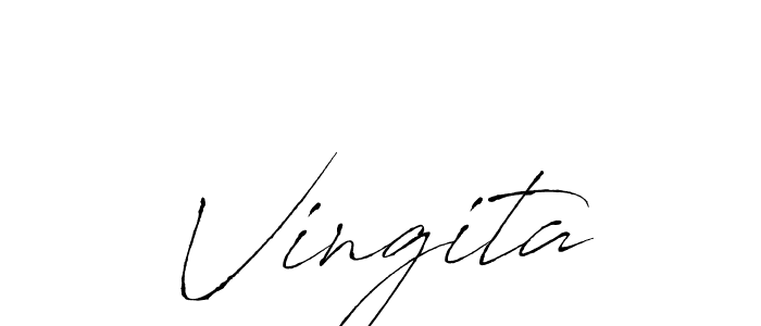 Create a beautiful signature design for name Vingita. With this signature (Antro_Vectra) fonts, you can make a handwritten signature for free. Vingita signature style 6 images and pictures png