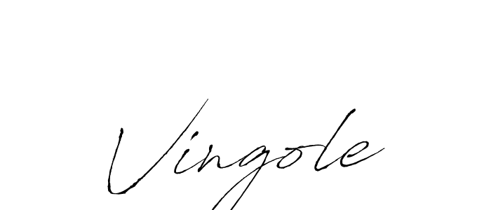 Vingole stylish signature style. Best Handwritten Sign (Antro_Vectra) for my name. Handwritten Signature Collection Ideas for my name Vingole. Vingole signature style 6 images and pictures png