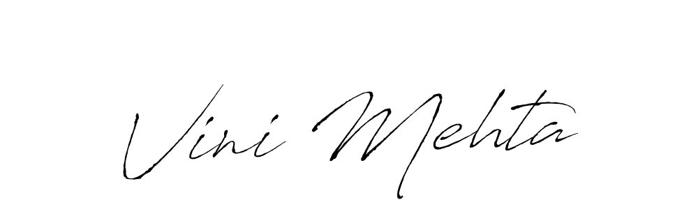 Antro_Vectra is a professional signature style that is perfect for those who want to add a touch of class to their signature. It is also a great choice for those who want to make their signature more unique. Get Vini Mehta name to fancy signature for free. Vini Mehta signature style 6 images and pictures png