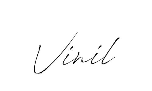 You should practise on your own different ways (Antro_Vectra) to write your name (Vinil) in signature. don't let someone else do it for you. Vinil signature style 6 images and pictures png