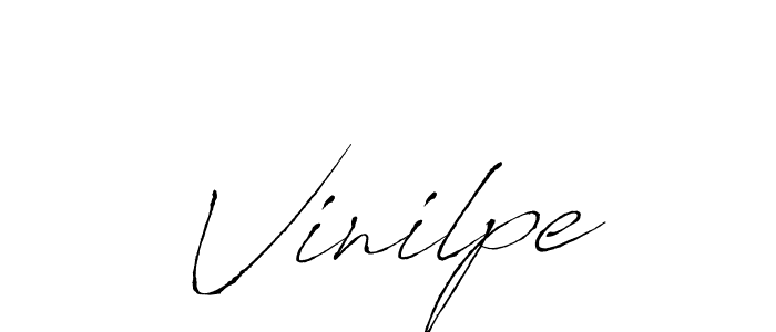 Use a signature maker to create a handwritten signature online. With this signature software, you can design (Antro_Vectra) your own signature for name Vinilpe. Vinilpe signature style 6 images and pictures png