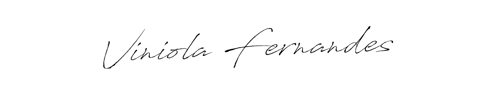 Create a beautiful signature design for name Viniola Fernandes. With this signature (Antro_Vectra) fonts, you can make a handwritten signature for free. Viniola Fernandes signature style 6 images and pictures png