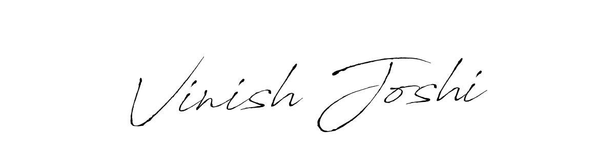 Make a beautiful signature design for name Vinish Joshi. With this signature (Antro_Vectra) style, you can create a handwritten signature for free. Vinish Joshi signature style 6 images and pictures png