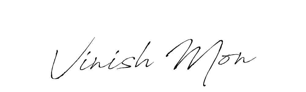 Also You can easily find your signature by using the search form. We will create Vinish Mon name handwritten signature images for you free of cost using Antro_Vectra sign style. Vinish Mon signature style 6 images and pictures png