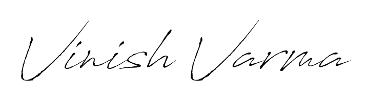 Make your name Vinish Varma memorable on every contract using Antro_Vectra autograph style. Instant transparent background export available. Vinish Varma signature style 6 images and pictures png