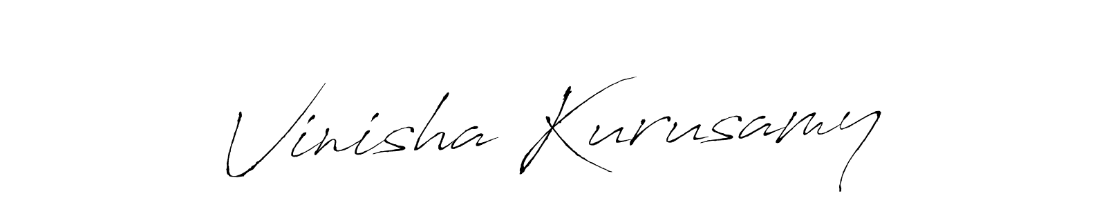 The best way (Antro_Vectra) to make a short signature is to pick only two or three words in your name. The name Vinisha Kurusamy include a total of six letters. For converting this name. Vinisha Kurusamy signature style 6 images and pictures png