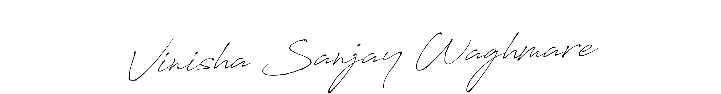 The best way (Antro_Vectra) to make a short signature is to pick only two or three words in your name. The name Vinisha Sanjay Waghmare include a total of six letters. For converting this name. Vinisha Sanjay Waghmare signature style 6 images and pictures png