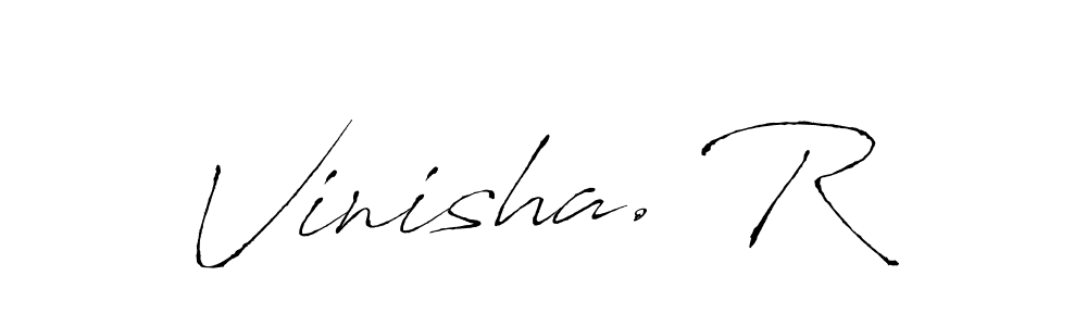 Create a beautiful signature design for name Vinisha. R. With this signature (Antro_Vectra) fonts, you can make a handwritten signature for free. Vinisha. R signature style 6 images and pictures png