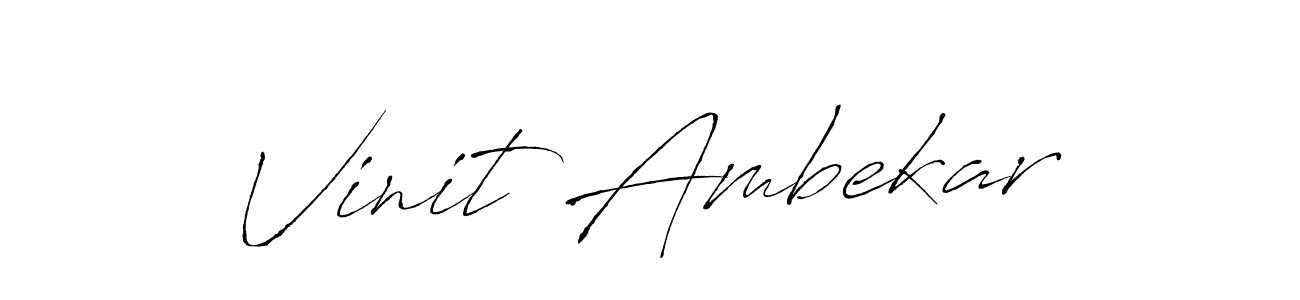 Design your own signature with our free online signature maker. With this signature software, you can create a handwritten (Antro_Vectra) signature for name Vinit Ambekar. Vinit Ambekar signature style 6 images and pictures png