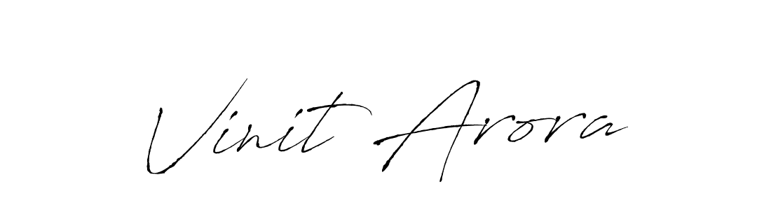 The best way (Antro_Vectra) to make a short signature is to pick only two or three words in your name. The name Vinit Arora include a total of six letters. For converting this name. Vinit Arora signature style 6 images and pictures png