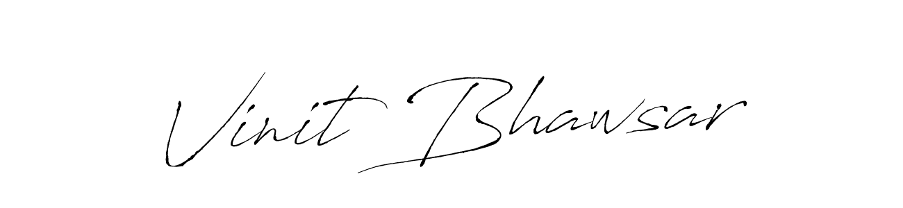 Make a beautiful signature design for name Vinit Bhawsar. With this signature (Antro_Vectra) style, you can create a handwritten signature for free. Vinit Bhawsar signature style 6 images and pictures png