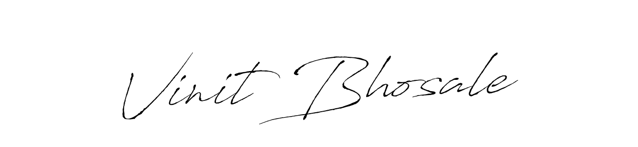 How to make Vinit Bhosale name signature. Use Antro_Vectra style for creating short signs online. This is the latest handwritten sign. Vinit Bhosale signature style 6 images and pictures png