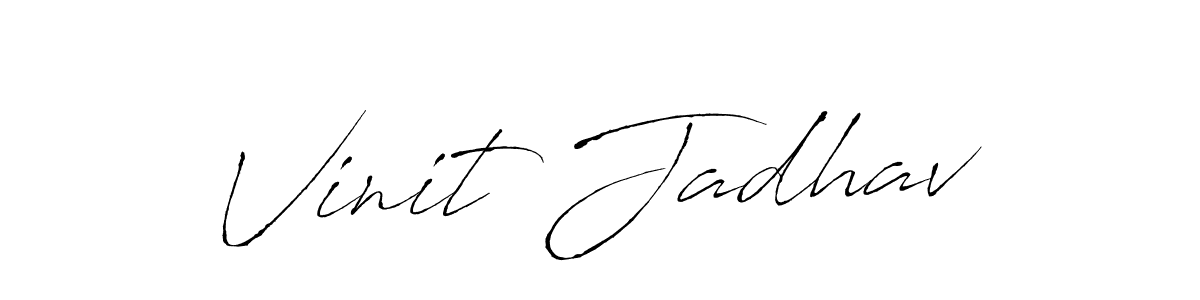 Use a signature maker to create a handwritten signature online. With this signature software, you can design (Antro_Vectra) your own signature for name Vinit Jadhav. Vinit Jadhav signature style 6 images and pictures png