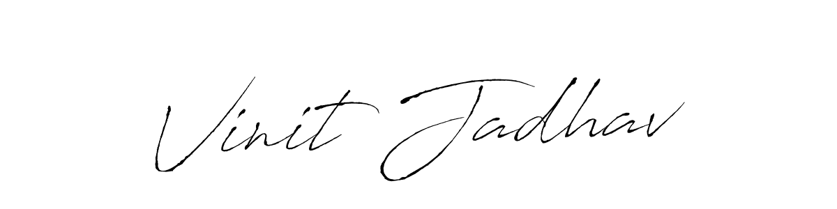 Make a beautiful signature design for name Vinit Jadhav. With this signature (Antro_Vectra) style, you can create a handwritten signature for free. Vinit Jadhav signature style 6 images and pictures png