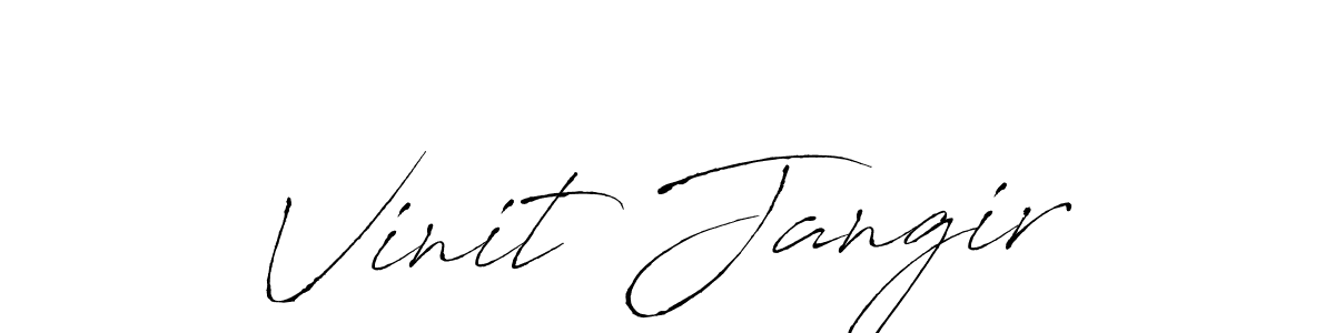 You should practise on your own different ways (Antro_Vectra) to write your name (Vinit Jangir) in signature. don't let someone else do it for you. Vinit Jangir signature style 6 images and pictures png