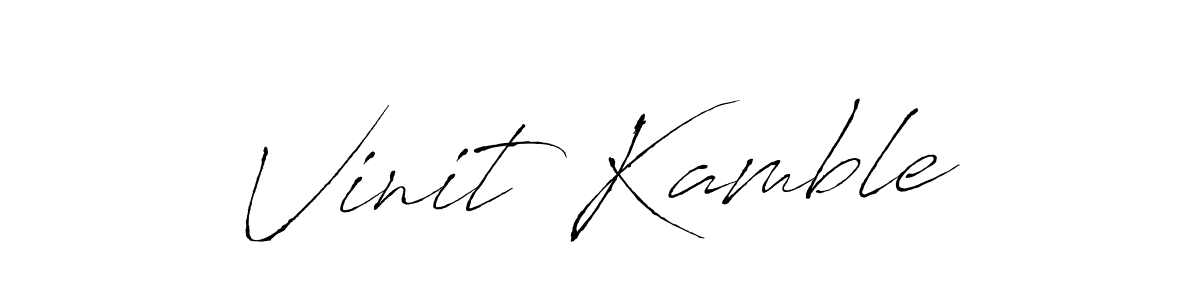 Antro_Vectra is a professional signature style that is perfect for those who want to add a touch of class to their signature. It is also a great choice for those who want to make their signature more unique. Get Vinit Kamble name to fancy signature for free. Vinit Kamble signature style 6 images and pictures png